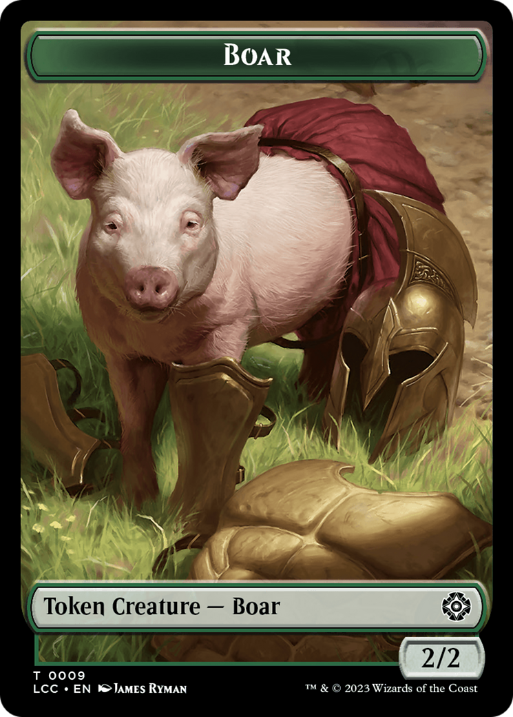 Boar // Merfolk (0005) Double-Sided Token [The Lost Caverns of Ixalan Commander Tokens] | Game Master's Emporium (The New GME)
