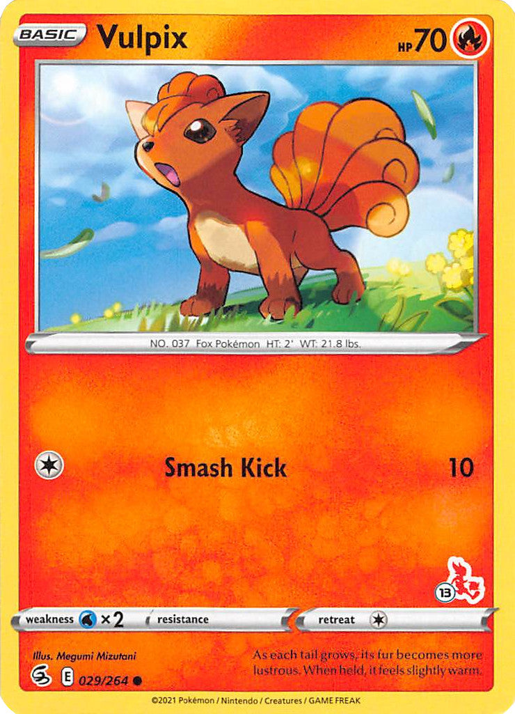 Vulpix (029/264) (Cinderace Stamp #13) [Battle Academy 2022] | Game Master's Emporium (The New GME)