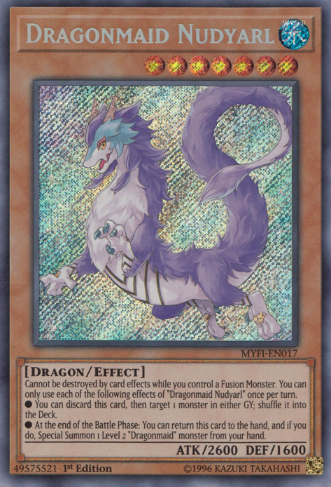 Dragonmaid Nudyarl [MYFI-EN017] Secret Rare | Game Master's Emporium (The New GME)