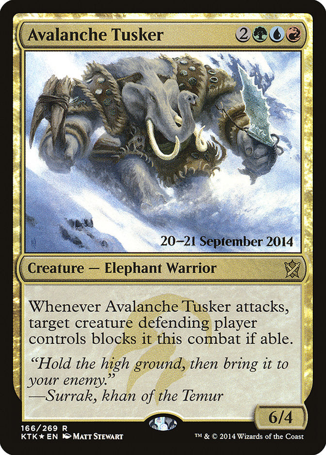 Avalanche Tusker [Khans of Tarkir Prerelease Promos] | Game Master's Emporium (The New GME)