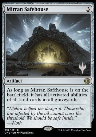 Mirran Safehouse (Promo Pack) [Phyrexia: All Will Be One Promos] | Game Master's Emporium (The New GME)