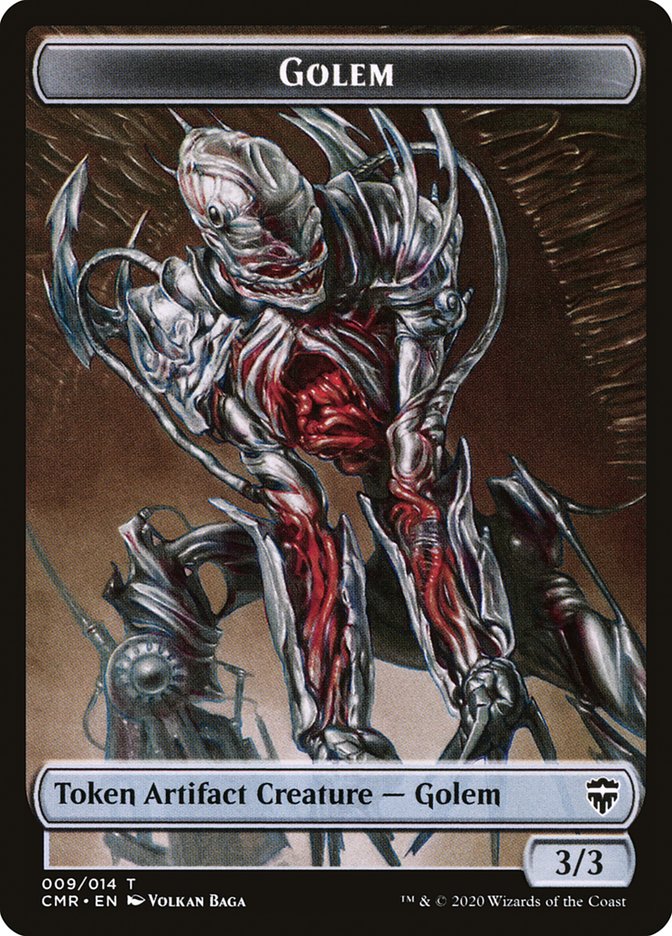 Copy (013) // Golem Double-Sided Token [Commander Legends Tokens] | Game Master's Emporium (The New GME)