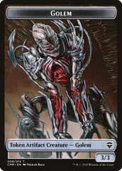 Golem // The Monarch Double-Sided Token [Commander Legends Tokens] | Game Master's Emporium (The New GME)