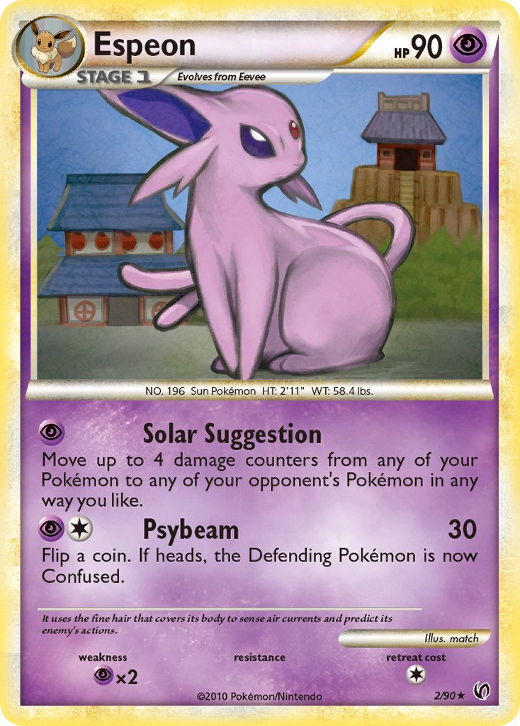 Espeon (2/90) (Cracked Ice Holo) (Theme Deck Exclusive) [HeartGold & SoulSilver: Unleashed] | Game Master's Emporium (The New GME)