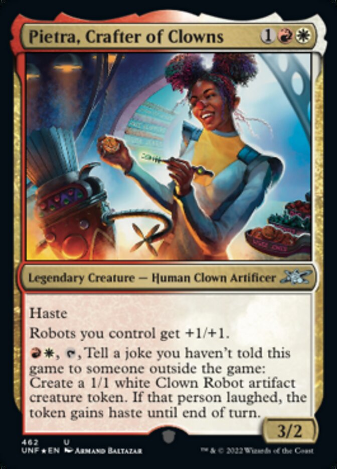 Pietra, Crafter of Clowns (Galaxy Foil) [Unfinity] | Game Master's Emporium (The New GME)