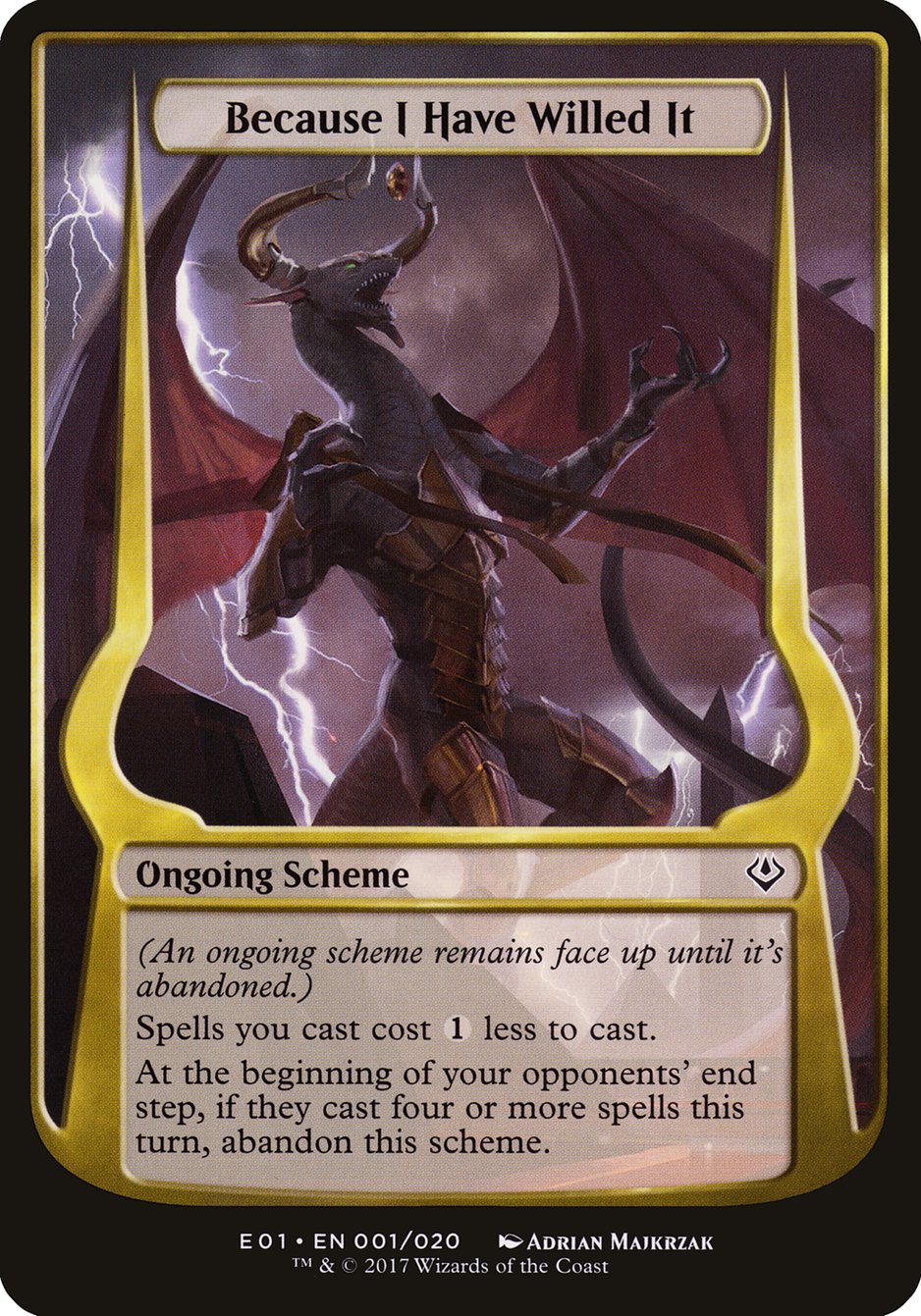 Because I Have Willed It (Schemes) [Archenemy: Nicol Bolas Schemes] | Game Master's Emporium (The New GME)