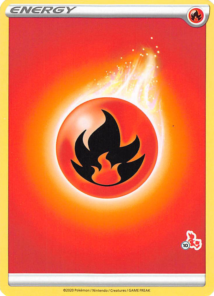 Fire Energy (Cinderace Stamp #10) [Battle Academy 2022] | Game Master's Emporium (The New GME)