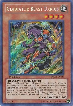 Gladiator Beast Darius [LCGX-EN244] Secret Rare | Game Master's Emporium (The New GME)