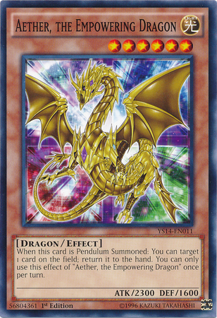 Aether, the Empowering Dragon [YS14-EN011] Common | Game Master's Emporium (The New GME)