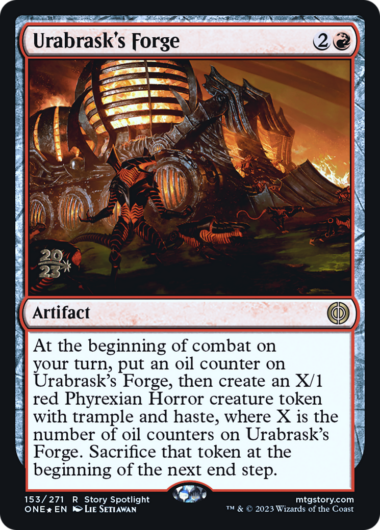 Urabrask's Forge [Phyrexia: All Will Be One Prerelease Promos] | Game Master's Emporium (The New GME)