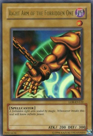 Right Arm of the Forbidden One [LOB-EN122] Ultra Rare | Game Master's Emporium (The New GME)