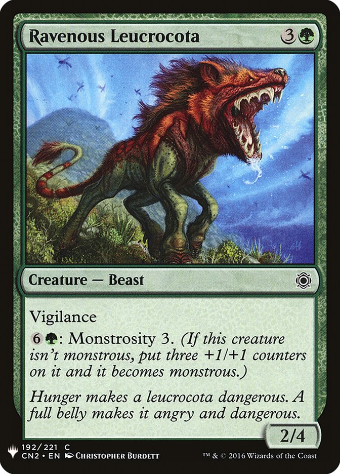 Ravenous Leucrocota [Mystery Booster] | Game Master's Emporium (The New GME)