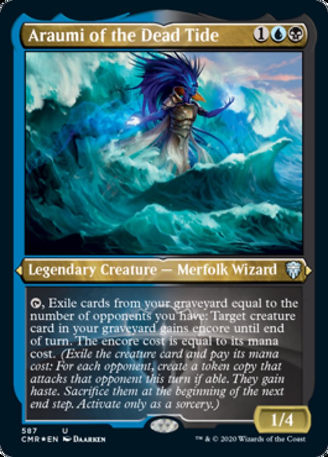 Araumi of the Dead Tide (Etched) [Commander Legends] | Game Master's Emporium (The New GME)