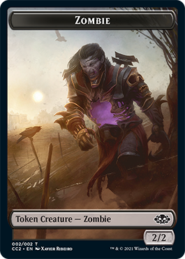 Snake // Zombie Double-Sided Token [Commander Collection: Black Tokens] | Game Master's Emporium (The New GME)