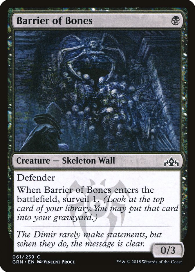 Barrier of Bones [Guilds of Ravnica] | Game Master's Emporium (The New GME)