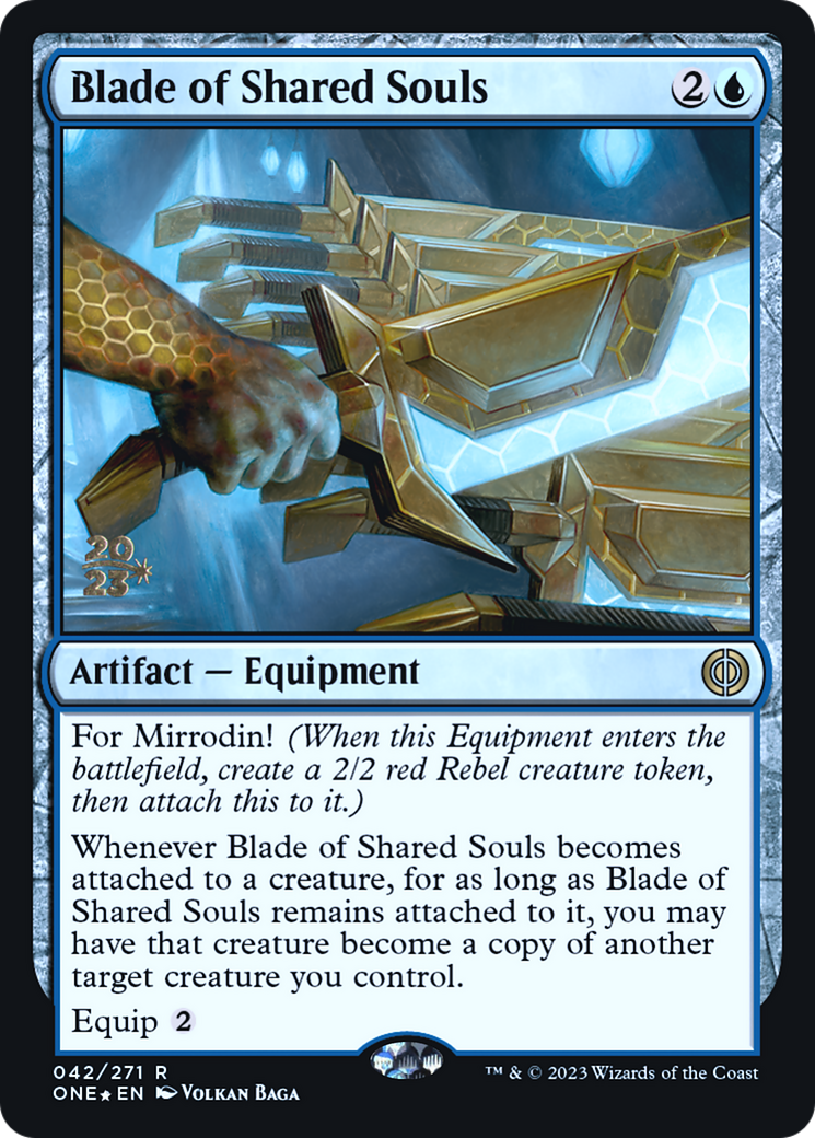 Blade of Shared Souls [Phyrexia: All Will Be One Prerelease Promos] | Game Master's Emporium (The New GME)