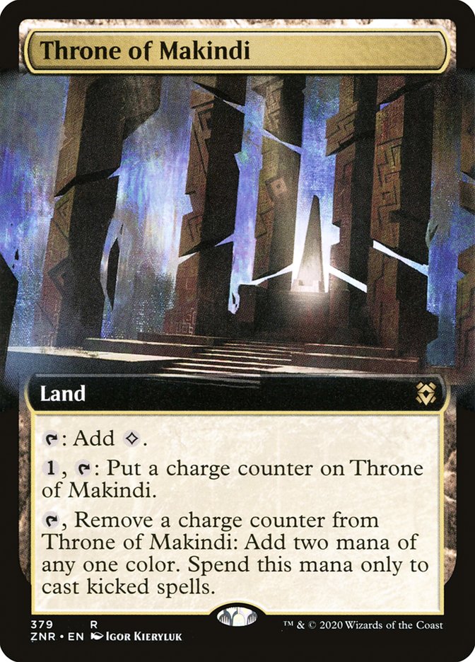 Throne of Makindi (Extended Art) [Zendikar Rising] | Game Master's Emporium (The New GME)