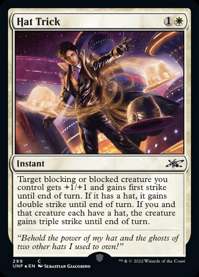 Hat Trick (Galaxy Foil) [Unfinity] | Game Master's Emporium (The New GME)