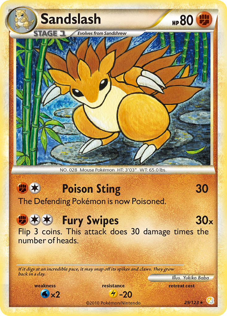 Sandslash (29/123) [HeartGold & SoulSilver: Base Set] | Game Master's Emporium (The New GME)