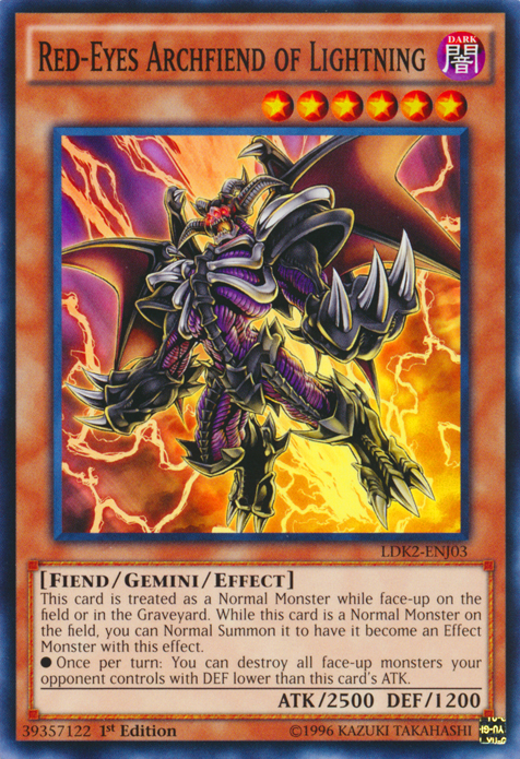 Red-Eyes Archfiend of Lightning [LDK2-ENJ03] Common | Game Master's Emporium (The New GME)