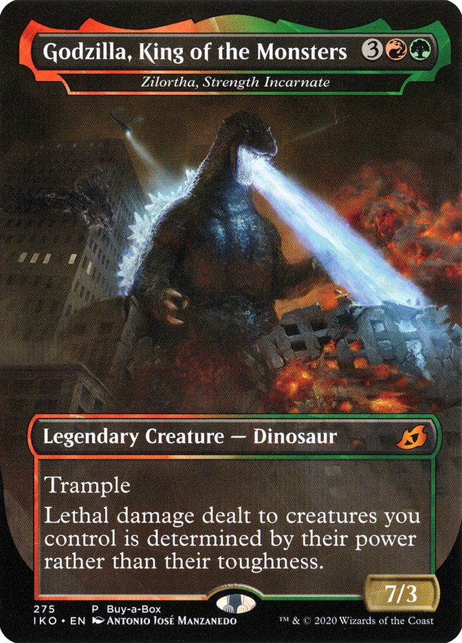 Zilortha, Strength Incarnate - Godzilla, King of the Monsters (Buy-A-Box) [Ikoria: Lair of Behemoths Promos] | Game Master's Emporium (The New GME)