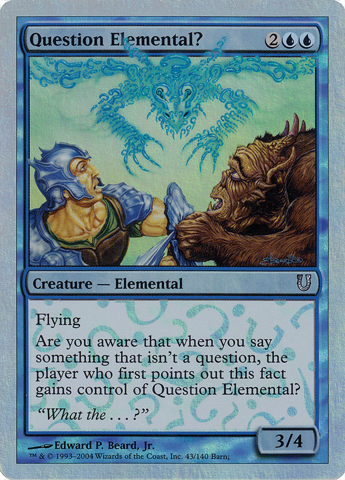 Question Elemental? (Alternate Foil) [Unhinged] | Game Master's Emporium (The New GME)