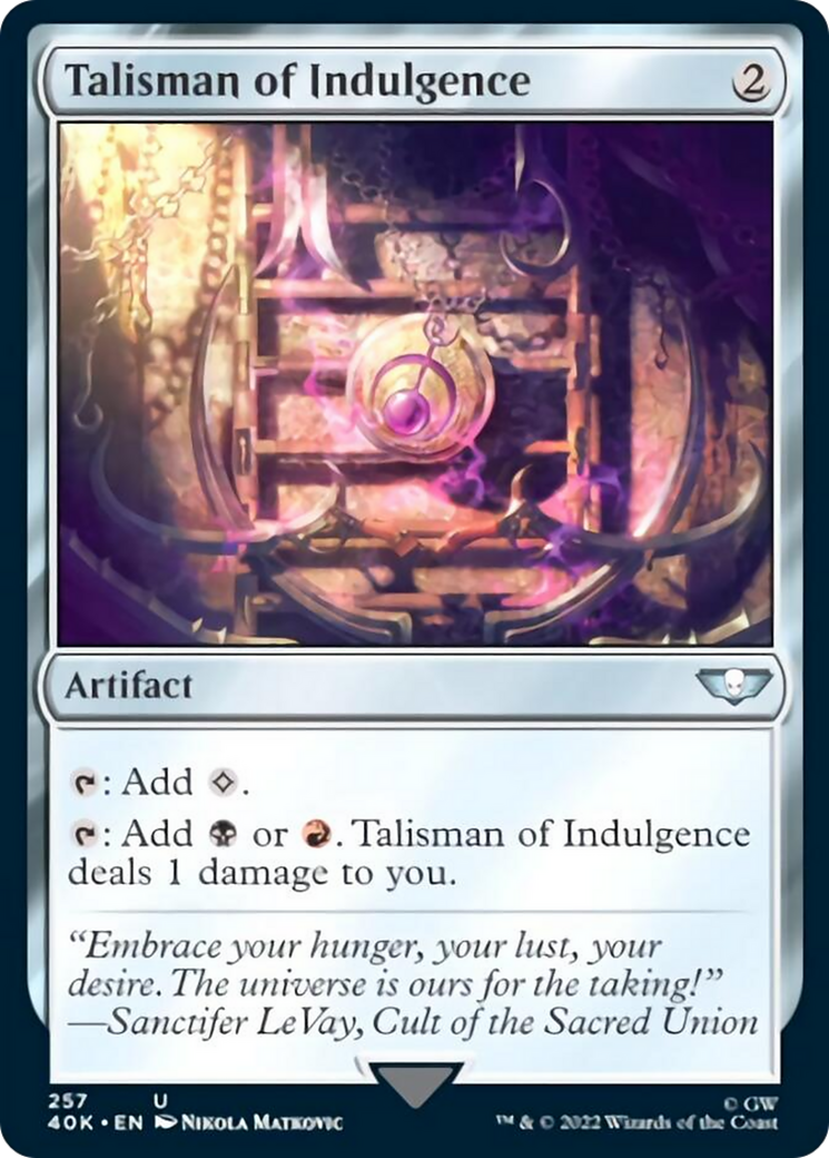 Talisman of Indulgence (Surge Foil) [Warhammer 40,000] | Game Master's Emporium (The New GME)