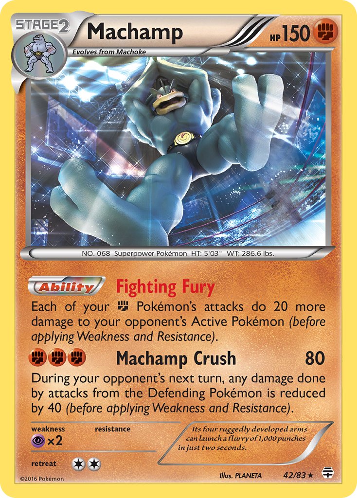 Machamp (42/83) (Theme Deck Exclusive) [XY: Furious Fists] | Game Master's Emporium (The New GME)