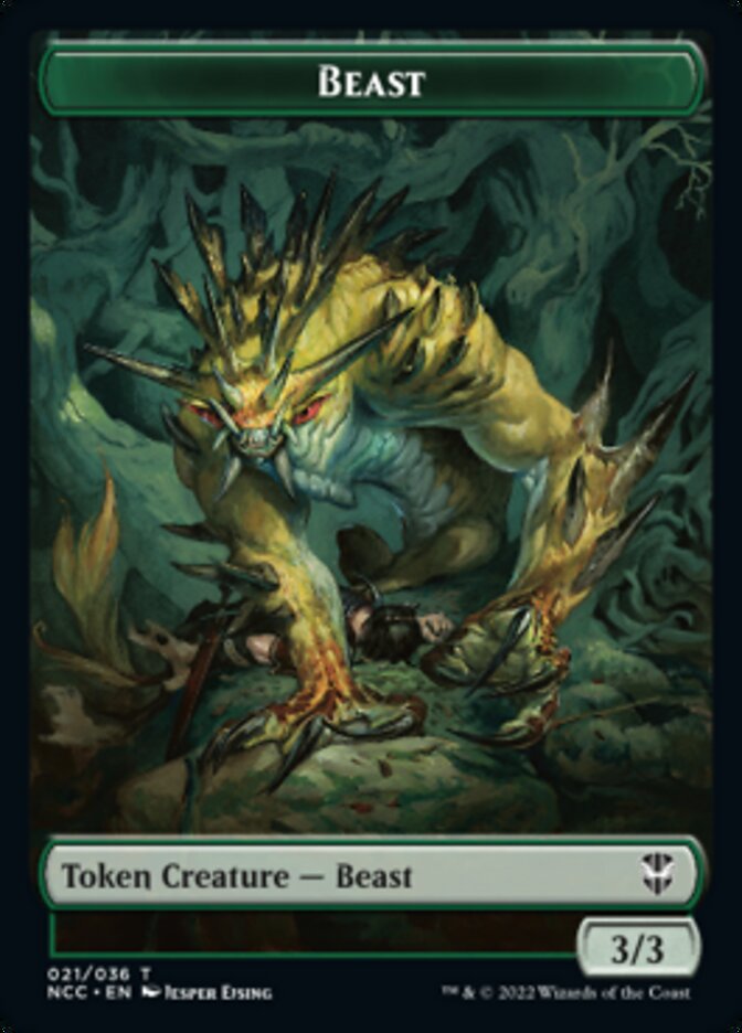 Plant // Beast Double-Sided Token [Streets of New Capenna Commander Tokens] | Game Master's Emporium (The New GME)