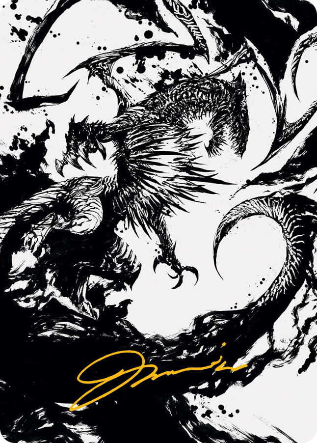 Skithiryx, the Blight Dragon Art Card (Gold-Stamped Signature) [March of the Machine Art Series] | Game Master's Emporium (The New GME)