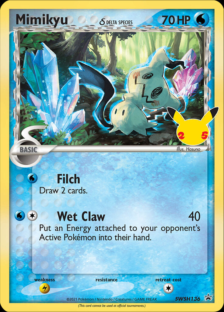 Mimikyu (SWSH136) (Delta Species) (Jumbo Card) [Sword & Shield: Black Star Promos] | Game Master's Emporium (The New GME)