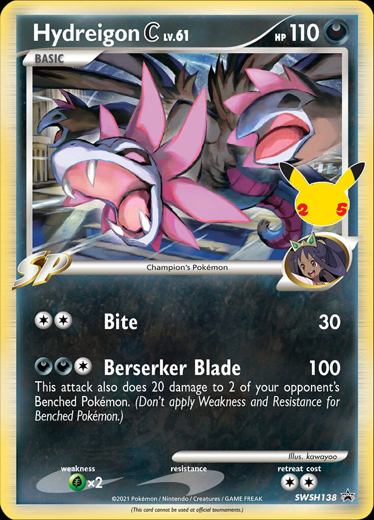 Hydreigon C (SWSH138) (Jumbo Card) [Sword & Shield: Black Star Promos] | Game Master's Emporium (The New GME)