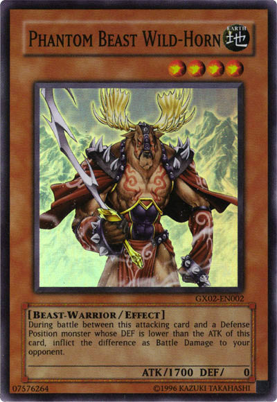 Phantom Beast Wild-Horn [GX02-EN002] Super Rare | Game Master's Emporium (The New GME)