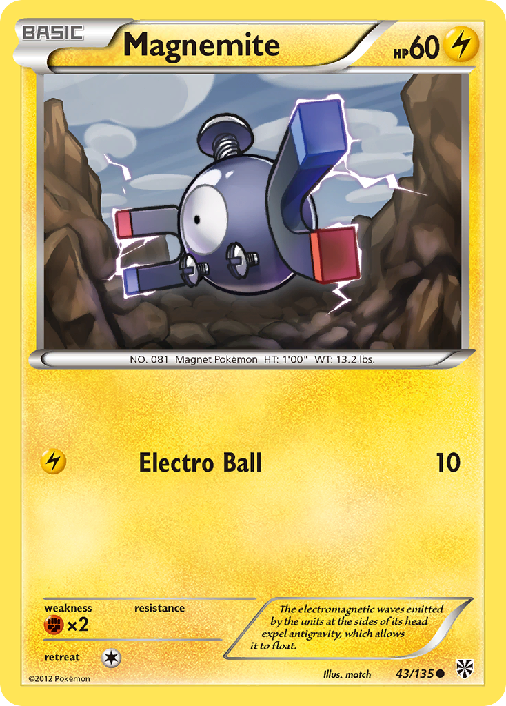 Magnemite (43/135) [Black & White: Plasma Storm] | Game Master's Emporium (The New GME)