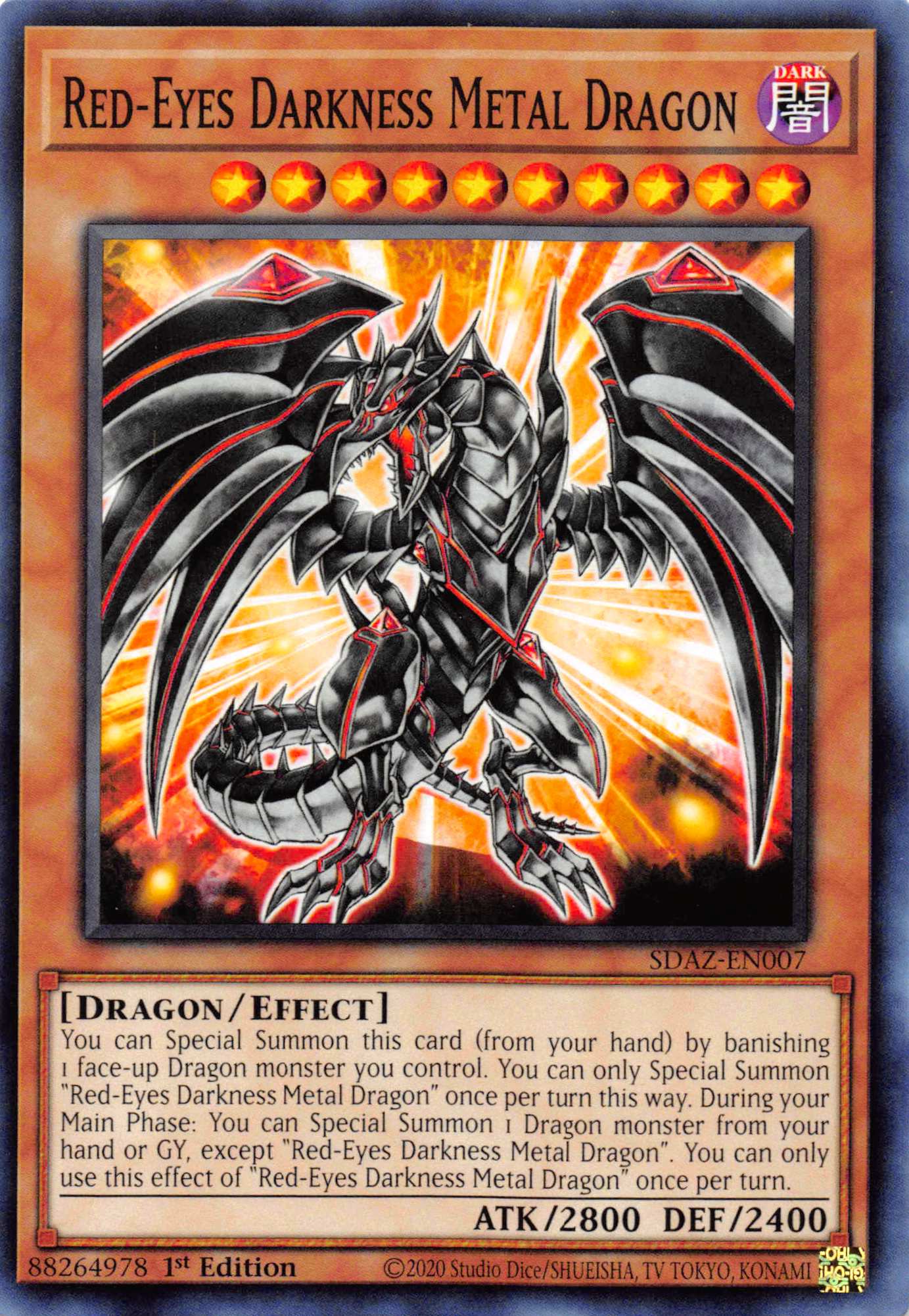 Red-Eyes Darkness Metal Dragon [SDAZ-EN007] Common | Game Master's Emporium (The New GME)