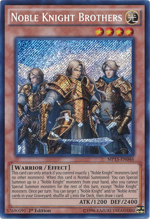 Noble Knight Brothers [MP15-EN046] Secret Rare | Game Master's Emporium (The New GME)