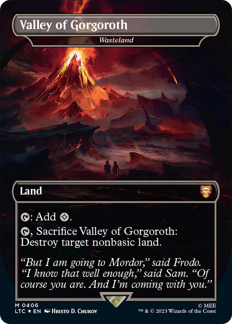 Valley of Gorgoroth - Wasteland (Surge Foil Realms and Relics) [The Lord of the Rings: Tales of Middle-Earth Commander] | Game Master's Emporium (The New GME)