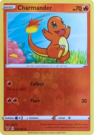 Charmander (023/185) (Reverse Cosmos Holo) [Sword & Shield: Vivid Voltage] | Game Master's Emporium (The New GME)