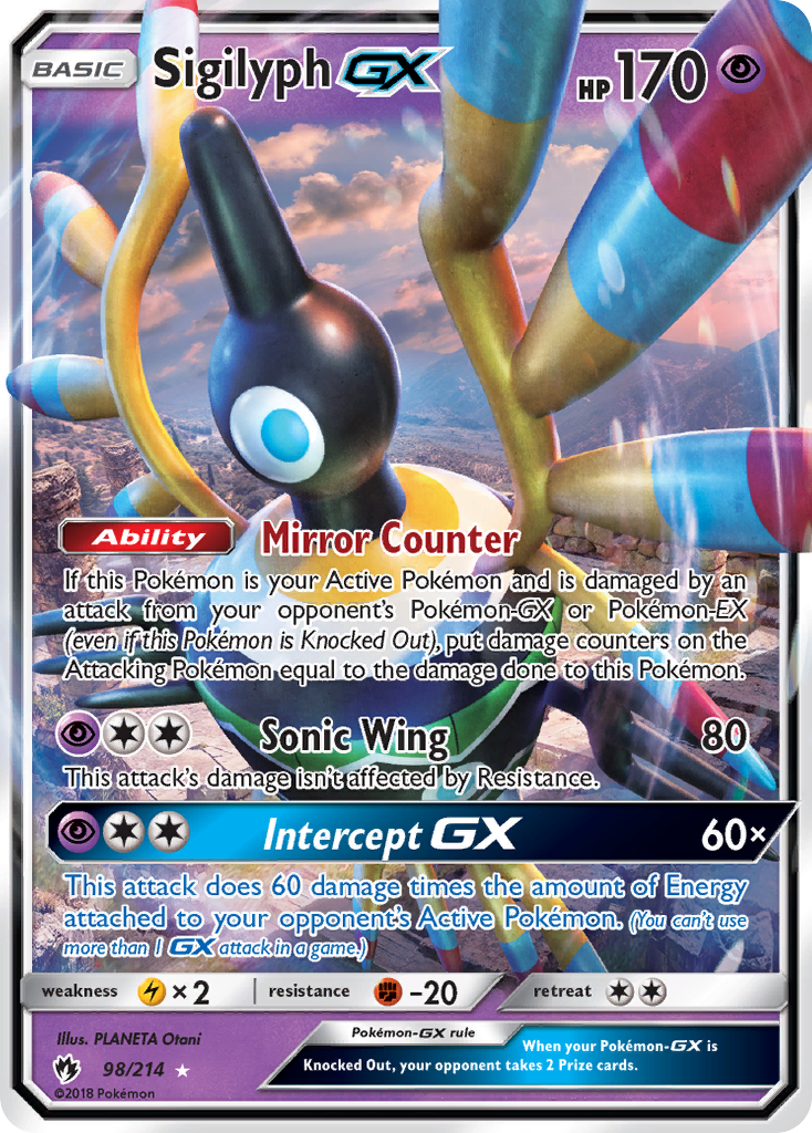 Sigilyph GX (98/214) [Sun & Moon: Lost Thunder] | Game Master's Emporium (The New GME)