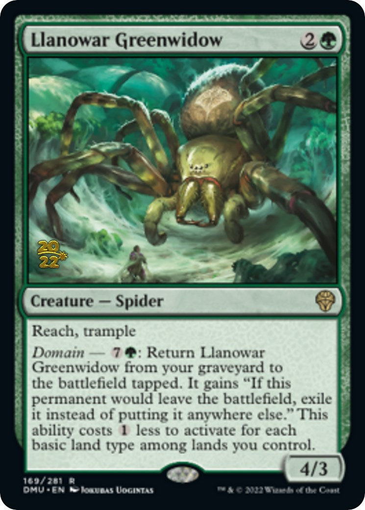 Llanowar Greenwidow [Dominaria United Prerelease Promos] | Game Master's Emporium (The New GME)