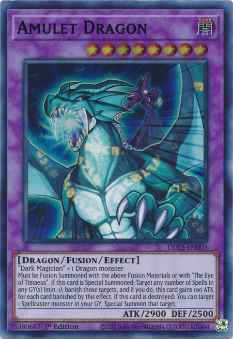 Amulet Dragon (Blue) [DLCS-EN005] Ultra Rare | Game Master's Emporium (The New GME)