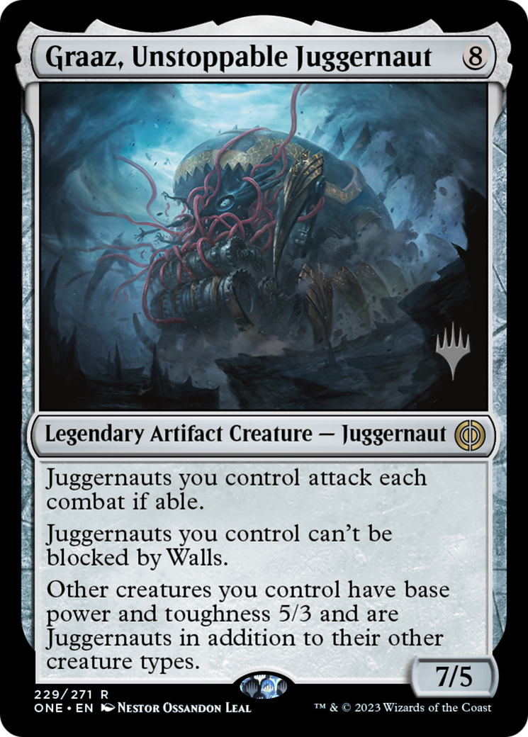 Graaz, Unstoppable Juggernaut (Promo Pack) [Phyrexia: All Will Be One Promos] | Game Master's Emporium (The New GME)