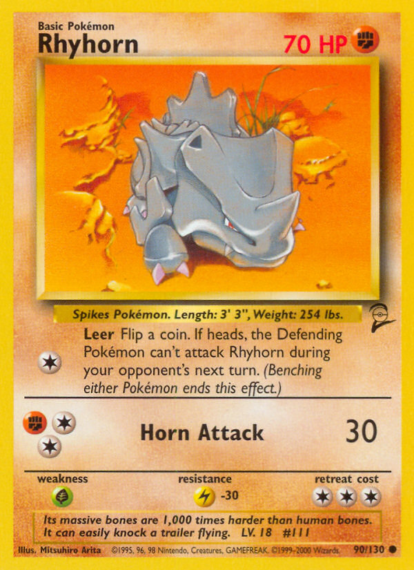 Rhyhorn (90/130) [Base Set 2] | Game Master's Emporium (The New GME)