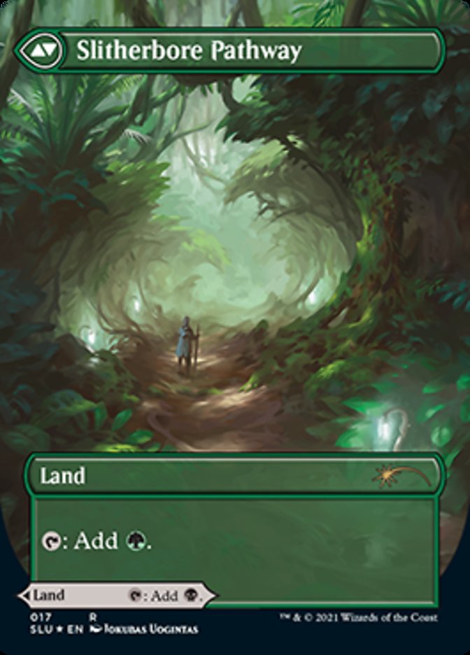 Darkbore Pathway // Slitherbore Pathway (Borderless) [Secret Lair: Ultimate Edition 2] | Game Master's Emporium (The New GME)
