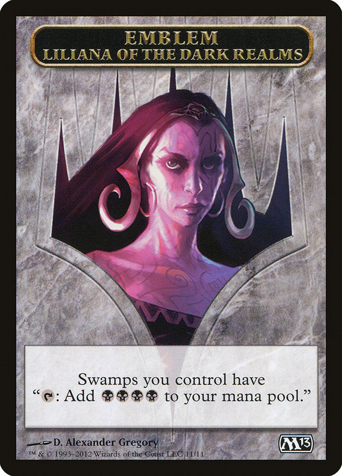 Liliana of the Dark Realms Emblem [Magic 2013 Tokens] | Game Master's Emporium (The New GME)