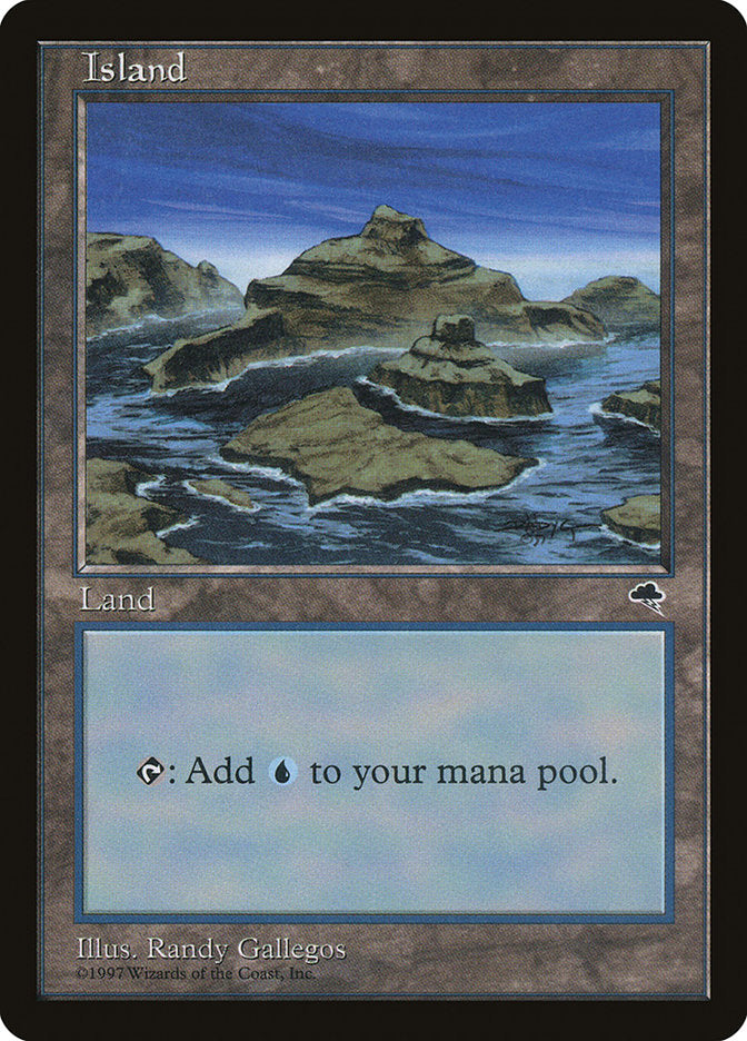 Island (Signature on Right / Blue Sky) [Tempest] | Game Master's Emporium (The New GME)