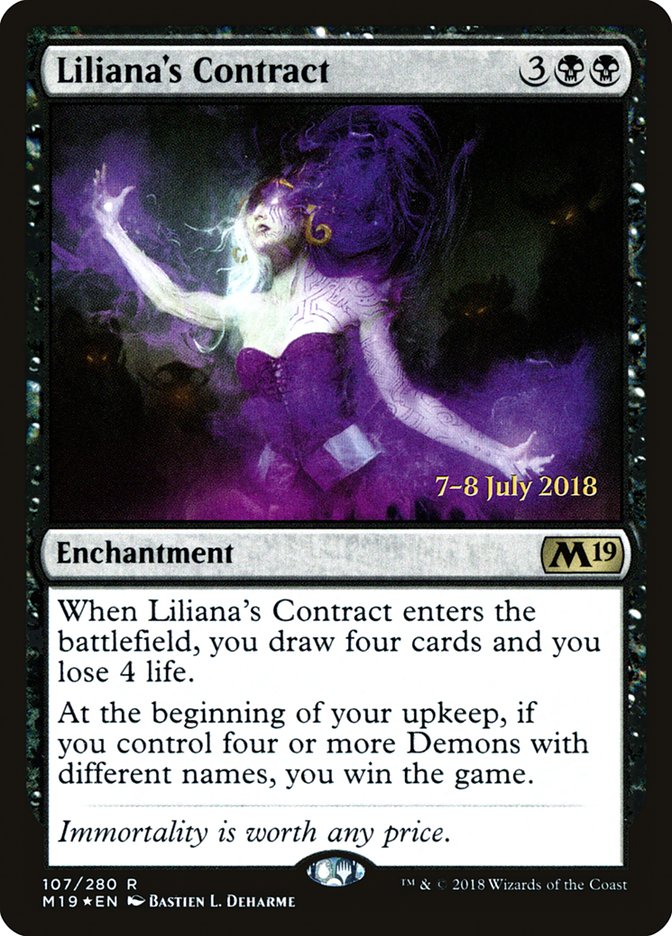 Liliana's Contract [Core Set 2019 Prerelease Promos] | Game Master's Emporium (The New GME)