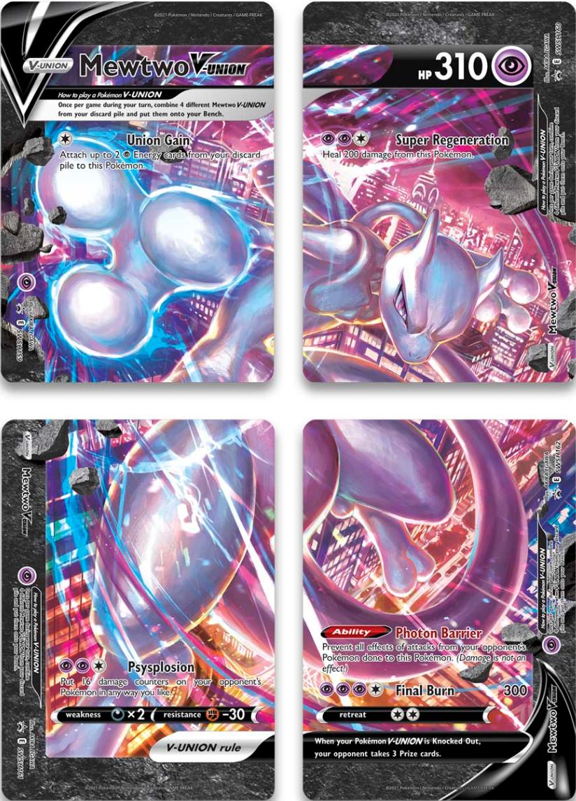 Mewtwo V-Union (Set of 4) [Sword & Shield: Black Star Promos] | Game Master's Emporium (The New GME)