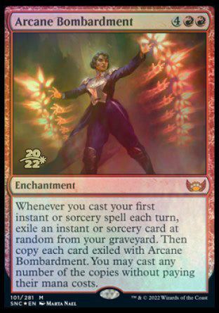 Arcane Bombardment [Streets of New Capenna Prerelease Promos] | Game Master's Emporium (The New GME)