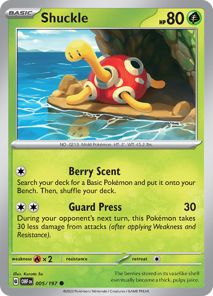 Shuckle (005/197) [Scarlet & Violet: Obsidian Flames] | Game Master's Emporium (The New GME)